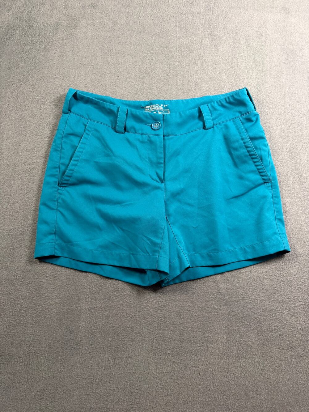 Nike Golf Tour Performance Shorts Women's 6 Teal Aqua Blue Dri-Fit Bermuda